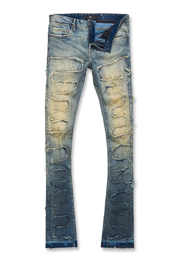 MARTIN STACKED - PYTHON DENIM (VINTAGE) JTF1130