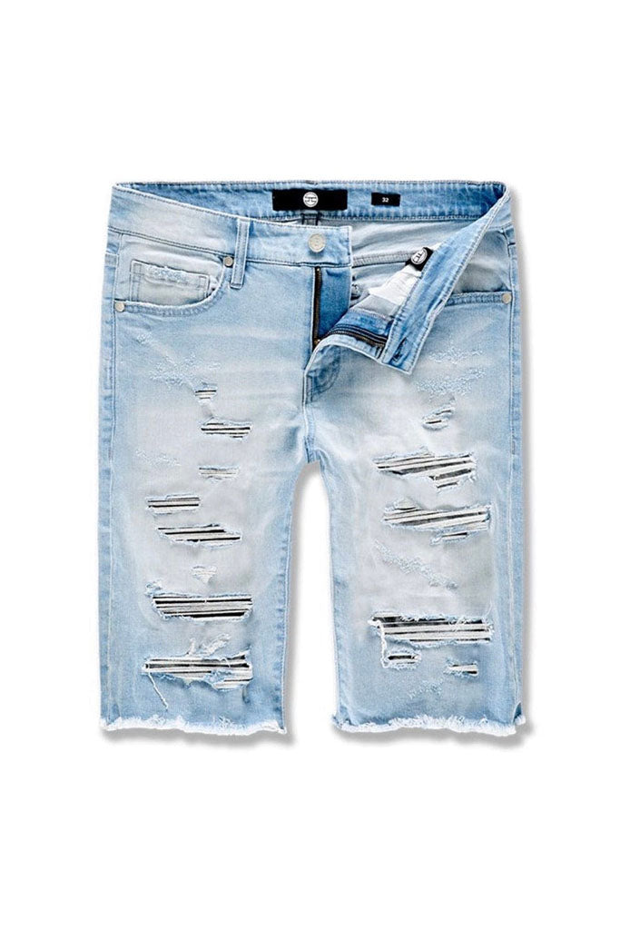 ABYSS DENIM SHORTS (ICE BLUE)