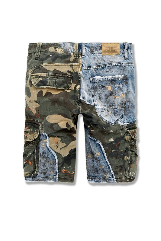 FREEDOM DENIM CARGO SHORTS - WOODLAND