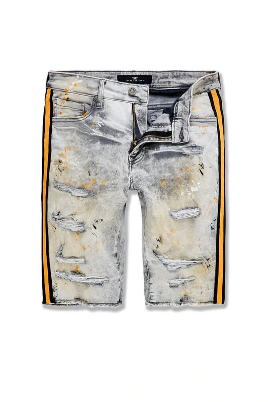 TIME'S UP DENIM SHORTS - CEMENT WASH