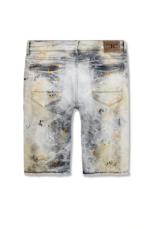 TIME'S UP DENIM SHORTS - CEMENT WASH